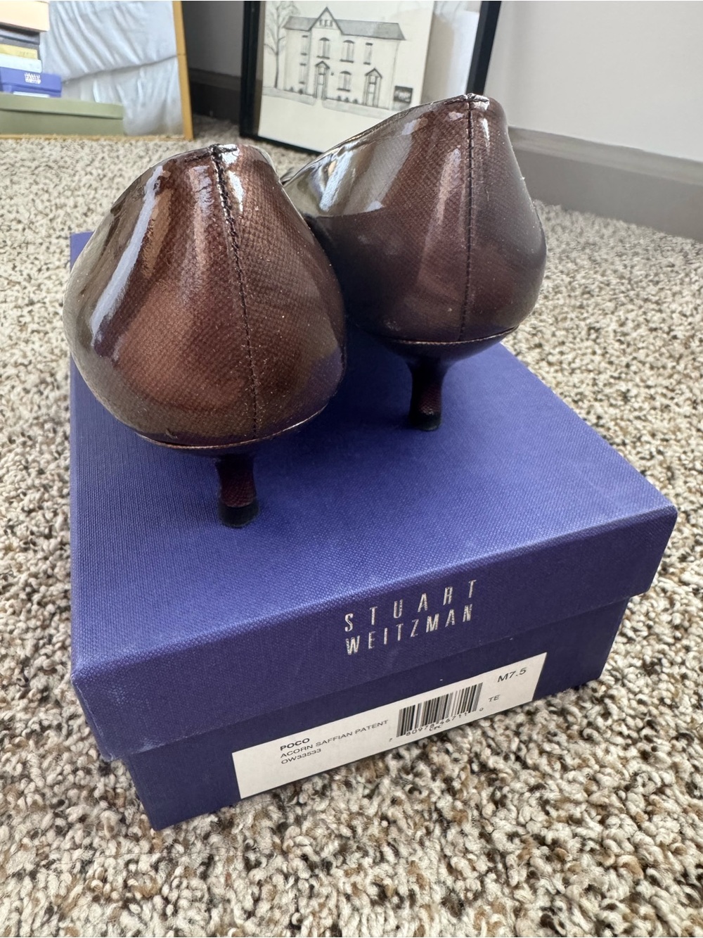 Stuart Weitzman Brown Kitten Heel Pumps - Picture 3 of 5